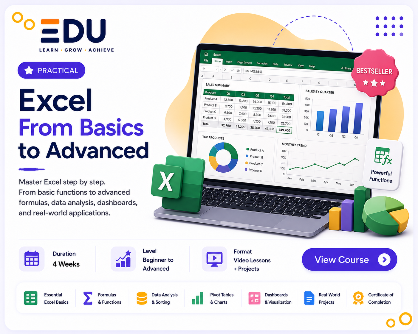 Excel من الأساسيات إلى الاحتراف